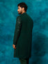 Men's Green Georgette Sequins Kurta